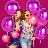 Ballons en aluminium ronds de 18 pouces, prix d'usine, assortiment en vrac, ballons en mylar métalliques chromés pour fournitures de fête
