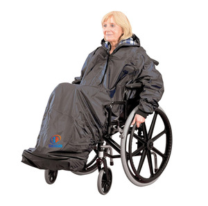 Hooded Waterproof <strong>Wheelchair</strong> <strong>Poncho</strong> Tear Resistant Rain Protection Cape Over Knee Coverage <strong>Wheelchair</strong> Rain Coat Cover Raincoat - Product Image 2