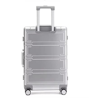 Valise de voyage d'affaires pour hommes-Bagage à roulettes, valise cabine à roulettes en alliage d'aluminium-magnésium