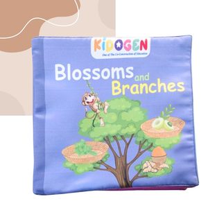 Libro de tela Kidogen con flores y ramas para niños |   Libro educativo de tela suave sobre árboles, frutas y naturaleza |   Aprendizaje Temprano - Product Image 1