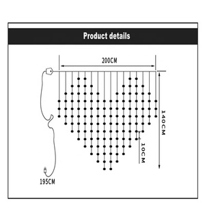 LED Curtain <span class=keywords><strong>Heart</strong></span> Screen Chuỗi Lights Giáng Sinh Cửa Sổ Tiên Lights Vòng Hoa Ngoài Trời Hearts Cho Trang Trí Đám Cưới - Product Image 6