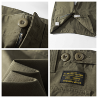 Pantalon droit en coton épais pour homme, style vintage américain, respirant, taille mi-haute, braguette zippée, décontracté, OEM