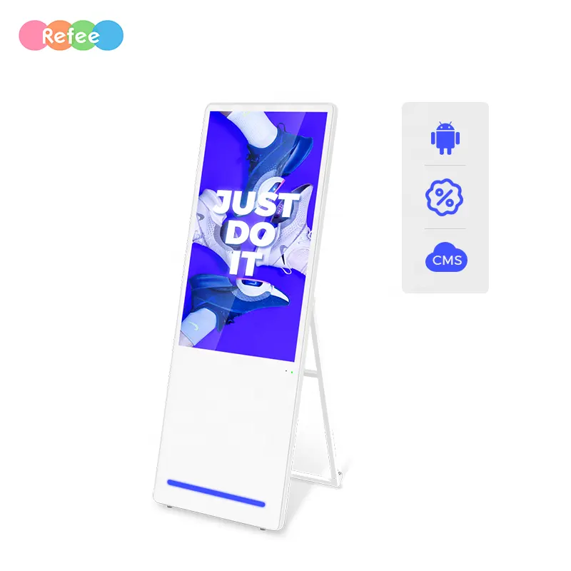 Portable Foldable 40inch Network Advertising Screen Lcd Poster Display Foldable Portable Digital Signage Standalone
