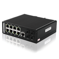 Switch Ethernet PoE Industri Terbaik dengan Jaringan Inti 8GE 4SFP 1 Gigabit L2 Managed 6KV -103F, Berkecepatan 1000Mbps