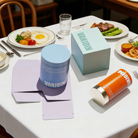 Bocaux en plastique de qualité alimentaire pour compléments alimentaires, avec couvercle à vis hermétique, pour l'emballage de vitamines et la gestion du stress quotidien