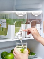 2022 Offre Spéciale distributeur de boissons carré Transparent jus de vin soda froid peut organisateur de stockage d'eau 2 gallons 3 niveaux avec robinet