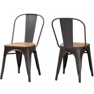 Chaises de salle à manger industrielles <span class=keywords><strong>Tolix</strong></span> empilables en <span class=keywords><strong>acier</strong></span>, métal et bois imitation, bon marché - Product Image 1