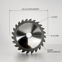 Lame de scie à découper diamantée de 120 mm pour scie de table, alésage de 20 mm, plaque en acier de 2,2 mm, largeur de découpe de 3,0-4,0 mm