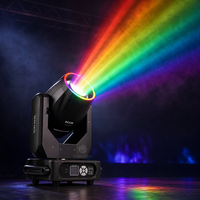 Projecteur à tête mobile 295W DMX512 19 canaux, double prisme, éclairage de scène professionnel, effet disco pour soirée avec anneau