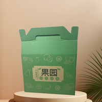 Emballages personnalisés écologiques, poignée en corde de légumes, boîtes en papier recyclables pour fruits