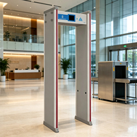 Détecteur de métaux intelligent à passage traversant 18 zones avec alarme sonore et lumineuse double pour aéroports et gares