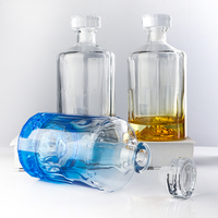 Usine Vente Bouteilles D'alcool En Verre 500ml Huile De Base Lourde Bière Gin Bouteille 16 OZ Bouteilles De Vin avec T-Top Bouchon De Liège