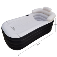 Baignoire gonflable pliable pour couple en PVC épais de grande taille, baignoire pour adultes