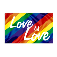 Livraison rapide Nouveau design Rainbow Love Wins Love Is love Gay Pride Drapeaux