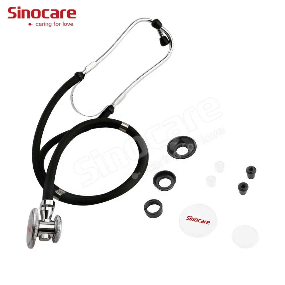 Sinocare Portable Dual Head Medical Class Stethoscope Heart Disease Tester Home and Hospital Use Stainless Steel Chest Piece