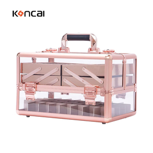 Copertura Personalizzata in Alluminio Geometrico Resistente per Postazione di Lavoro Manicure, Chiusura per Valigia Porta Attrezzi da Salone e Studio Trucco - Product Image 1