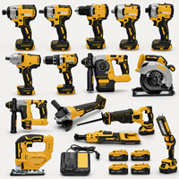 Ensemble d'outils électriques sans fil 20V Max 12 en 1, kit combiné robuste avec clé à chocs, 4 batteries au lithium 6.0Ah
