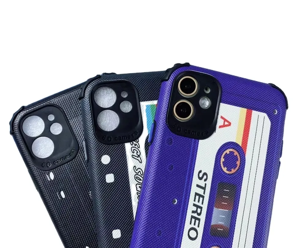 कस्टम चुंबकीय रिकॉर्डिंग टेप पैटर्न डिजाइन Shockproof विरोधी गिरावट 6D पु चमड़े फोन के मामले में सैमसंग गैलेक्सी के लिए S10 S20 s21