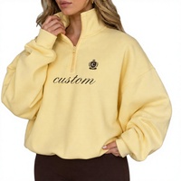 Sweat-shirts en molleton pour femmes de haute qualité, à demi-zip, impression numérique, écologiques, séchage rapide, service OEM, vente en gros, hiver