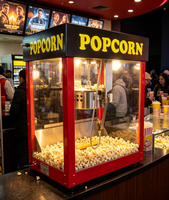 Machine à Popcorn Commerciale au Gaz, Entièrement Automatique, Double Mode pour Popcorn Sphérique et Papillon, Équipement Professionnel pour Stand Mobile