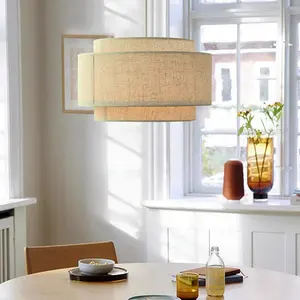 Nordic Simple Modern French Cream Style Dining Room Bedroom Living Room Study Lighting Decorative Atmosphere Fabric Chandelier