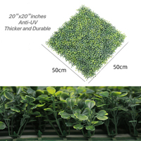 Panneau mural de haie artificielle anti-UV en buis, panneau de fond mural en fausse herbe verte, clôture pour décoration de mariage et de maison