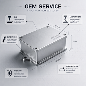 Caja de Aluminio Impermeable para Exteriores, Caja de Aluminio Pequeña para Electrónica, Caja Metálica para Proyectos, Caja de Aluminio para Proyectos - Product Image 4