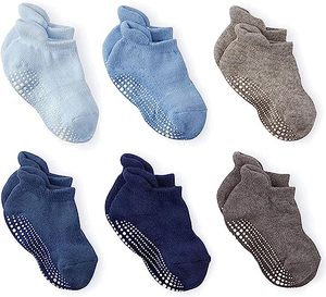 Bé Trẻ Sơ Sinh Trẻ Mới Biết Đi Trẻ Em Chàng Trai Cô Gái Grip Crew Mắt Cá Chân Vớ Với Không Trượt/Chống Trượt Đế Bông Vớ Cho Trẻ Em - Product Image 6