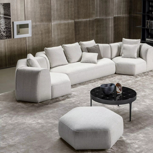 Moderne einfache Wohnzimmer Set Möbel Komfortable weiße Kombination Schnitts ofa L-förmiges <span class=keywords><strong>Sofa</strong></span> Kunden spezifische modulare Sofas <span class=keywords><strong>Diy</strong></span> - Product Image 3