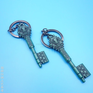 <b>Custom</b> 3D Keychain Zinc Alloy Antique Style <b>Key</b> <b>Ring</b> Film Prop Model Gift - Product Image 3