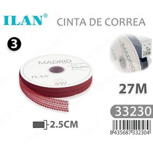ILAN Nastro per Cinture 2.5Cm 27M Rosso Madrid - Product Image 2