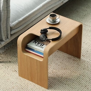 โต๊ะข้างโซฟาแบบถอดได้ทรงตัว C สไตล์โมเดิร์นมินิมอล สำหรับห้องนั่งเล่นและห้องนอน ทำจากไม้ ใช้เป็นโต๊ะข้างเตียงหรือโต๊ะมุม - Product Image 5