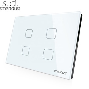 Smartdust Home 4 Gang Tuya Zigbee 3.0 Smart Home Switch No Neutral Capacitor Google Home <strong>Alexa</strong> <strong>Remote</strong> US Light Touch Wall Switch - Product Image 4