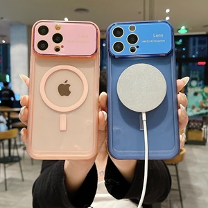 Film de <span class=keywords><strong>protection</strong></span> d'objectif de caméra électroplaqué grande fenêtre Transparent magnétique sans fil chargeur étui <span class=keywords><strong>Protection</strong></span> pour <span class=keywords><strong>iphone</strong></span> 15 14 - Product Image 2