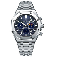Montre à quartz haut de gamme étanche à bracelet en acier, personnalisable avec logo, pour homme – Meilleure vente