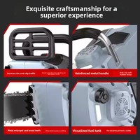 Tronçonneuse électrique sans fil sans balais 40V avec batterie au lithium, lame de 18 pouces, portable, avec affichage LED de la batterie pour la coupe du bois