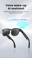 Lunettes Intelligentes IA avec Reconnaissance Photo par Caméra HD 8MP, Lentille Anti-Lumière Bleue, Écran OLED, Micro Anti-Bruit pour Appels, OS Android 3G