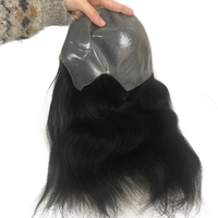 Perruque complète pour femme en cheveux humains indiens, en PU transparent ultra-fin, livraison rapide