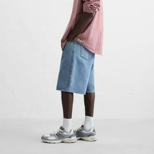 Short en jean Hip Hop pour hommes de haute qualité personnalisé pur coton classique décontracté Denim respirant séchage rapide solide motif poche plaine - Product Image 3