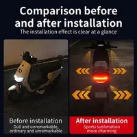 Nouvelle moto flèche LED clignotant lampe Projection lumière 12V voiture électrique rue Modification bienvenue décoration