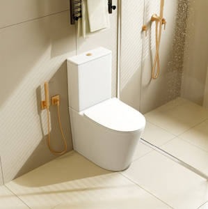 <span class=keywords><strong>Inodoro</strong></span> moderno de cerámica blanca de doble descarga, artículos sanitarios brillantes para hoteles, baños, precio directo de fábrica, P-Trap - Product Image 6