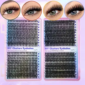 MJ 640 piezas 30D/40D/50D/60D Pestañas Individuales en Libro, Extensiones de Pestañas Postizas en Racimo para Maquillaje DIY en Casa - Product Image 1