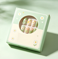 Boîte d'emballage personnalisée de luxe imperméable avec fenêtre transparente et doublure en éponge pour faux ongles, cosmétiques et cadeaux