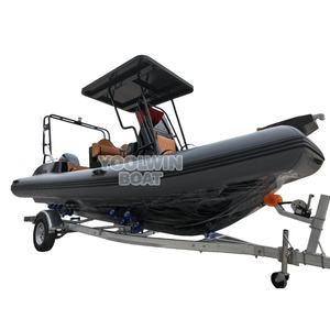 Bateau semi-rigide gonflable Yoolwin SP580, moteur robuste de 115 ch et coque en aluminium en V profond, pour patrouille côtière et sports nautiques - Product Image 3