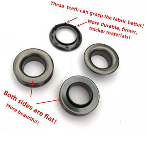 מכירה ישירה מהמפעל, עיניות פליז עגולות איכותיות ללא ניקל, שיני אוהל דו-שכבתיות 0.53 אינץ' (13.5 מ\"מ) - Product Image 5