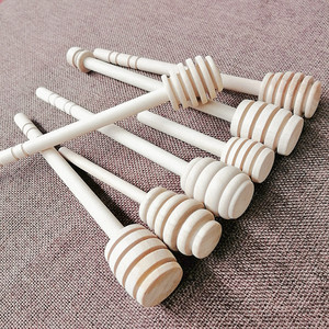 ช้อนไม้ธรรมชาติทำมือลดราคาพิเศษ พร้อมสลักโลโก้ สำหรับตักน้ำผึ้ง ใช้ในบ้าน งานปาร์ตี้ งานแต่งงาน หรือใช้กับน้ำเชื่อม - Product Image 2