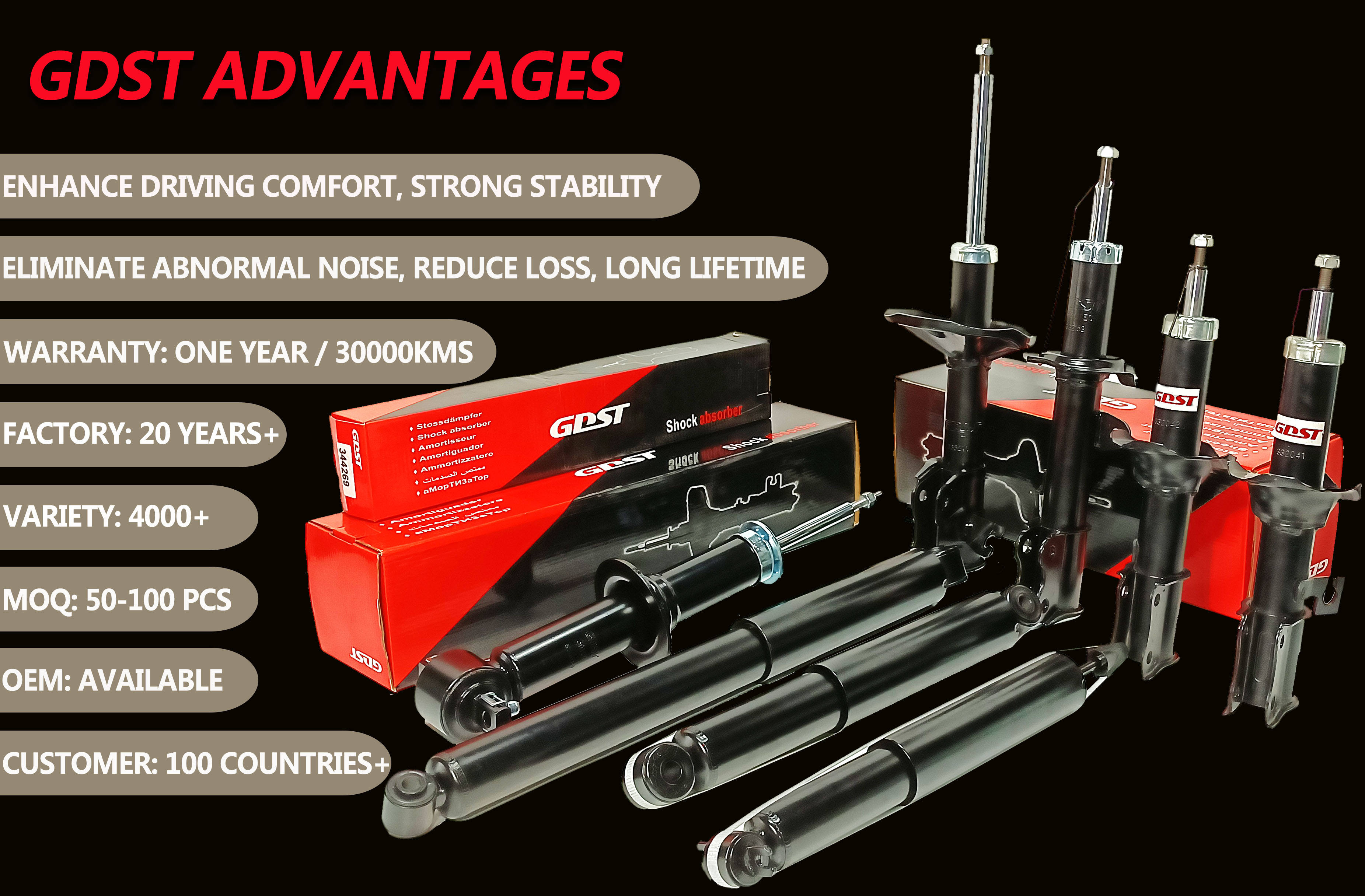 ૮ . ̫ . ა GDST High Quality Shock Absorber KYB 334172 334173 for Toyota