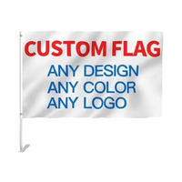 Promotion : Drapeaux personnalisés 3x5 pieds, double face, imprimés en sérigraphie sur polyester, écologiques, durables, personnalisables avec n'importe quel logo.