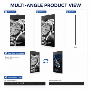 Pantalla Digital de Señalización de Doble Cara de 43 Pulgadas, Pantalla LCD Ultra Delgada para Publicidad en Escaparates y Centros Comerciales - Product Image 2