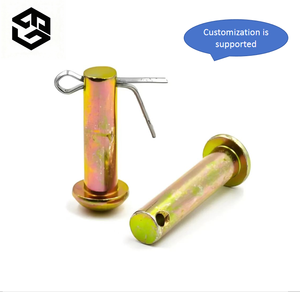 Goupille de positionnement à tête plate de 6mm de diamètre finition noire/brillante avec trou - Product Image 2